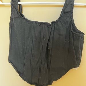 Black corset tank top